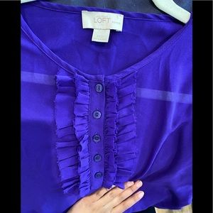 Loft indigo blouse